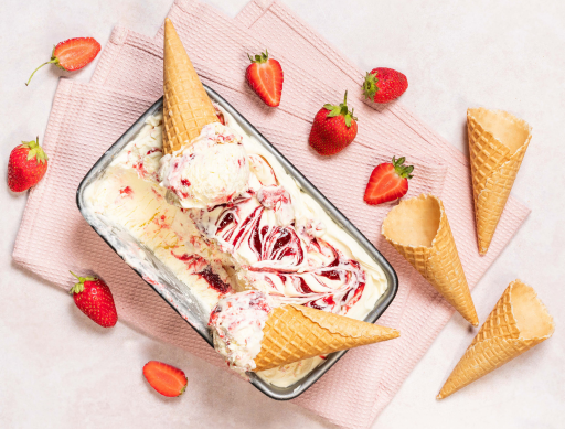 Strawberry Ripple Ice Cream Recipe